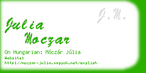 julia moczar business card