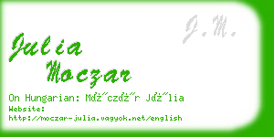julia moczar business card